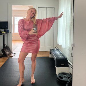 HYFVE Red Sparkly Party Birthday Dress Size Small